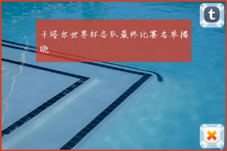 卡塔尔世界杯各队最终比赛名单揭晓